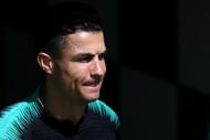 Cristiano Ronaldo trained for Portugal